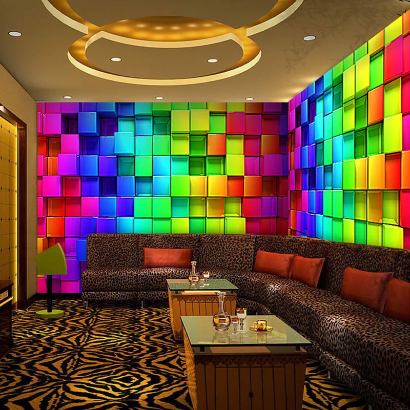 Colorful 3D Stereo Cube Wall Paper for Night Club House Decor KTV Living Room Wallpaper Custom Size Mural Non-woven Wallpaper
Colorful 3D Stereo Cube Wall Paper for Night Club House Decor KTV Living Room Wallpaper Custom Size Mural Non-woven Wallpaper