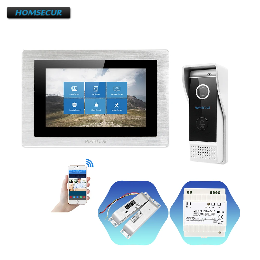 HOMSECUR 7" Hands-free IP RJ-45 Wired Video&Audio Home Intercom with Intra-monitor Audio Intercom Drop Bolt Lock Included
HOMSECUR 7" Hands-free IP RJ-45 Wired Video&Audio Home Intercom with Intra-monitor Audio Intercom Drop Bolt Lock Included
