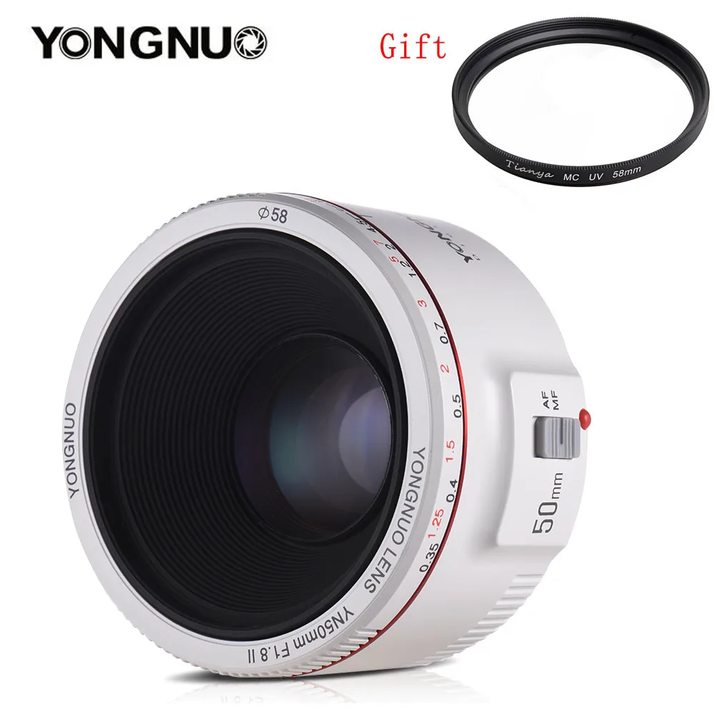 Объектив YONGNUO YN50mm F1.8 II с большой диафрагмой автофокус эффектом супербоке для