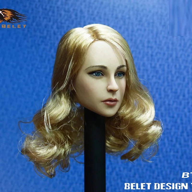 

Toys BELET BT017 1/6 Beauty European Girl Head Sculpt Carving f 12 inches PHICEN TBLEAGUE VERYCOOL Action Figure Head Sculpture