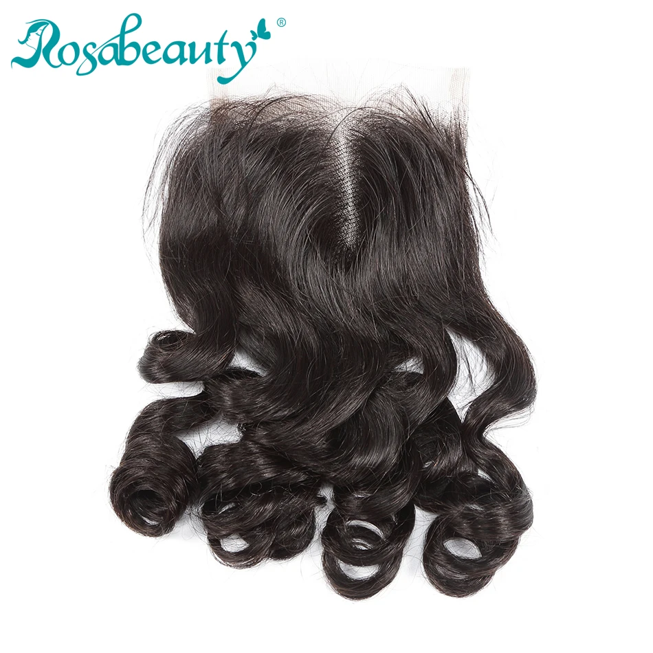 Фото Rosabeauty бразильские волосы Remy на шнурке свободные волнистые человеческие 4X4