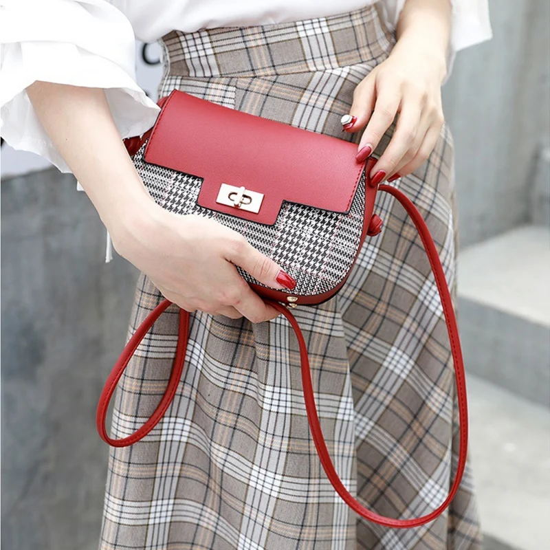 Ruique Women Trendy Messenger Bag Girls Small Square Plaid Crossbody Bag Office Lady High PU Leather Individuality Shoulder Bag
Ruique Women Trendy Messenger Bag Girls Small Square Plaid Crossbody Bag Office Lady High PU Leather Individuality Shoulder Bag