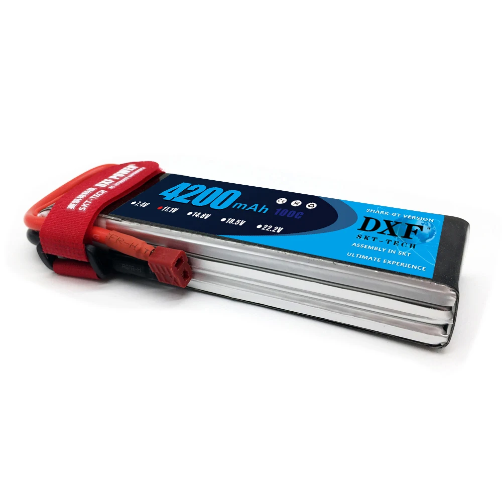 DXF Good Quality Lipo Battery 11.1V 3S 4200MAH 100C max200C RC AKKU Bateria for Airplane Helicopter Boat FPV Drone UAV
DXF Good Quality Lipo Battery 11.1V 3S 4200MAH 100C max200C RC AKKU Bateria for Airplane Helicopter Boat FPV Drone UAV