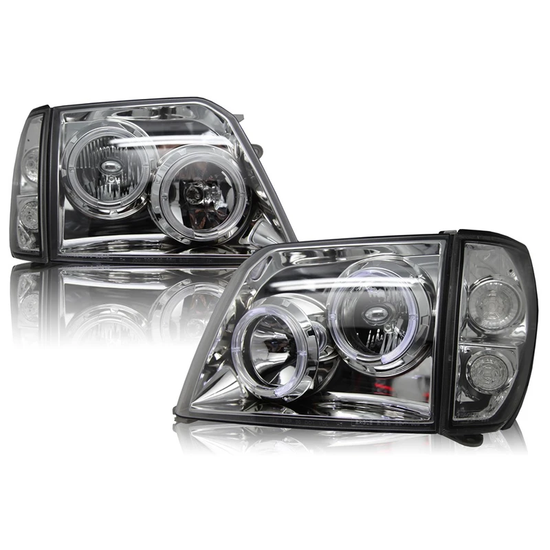Headlights Set fits Toyota Land Cruiser PRADO 90 1996 1997 1998 1999 2000 2001 Headlamps Left and Right Sides - Chrome
Headlights Set fits Toyota Land Cruiser PRADO 90 1996 1997 1998 1999 2000 2001 Headlamps Left and Right Sides - Chrome