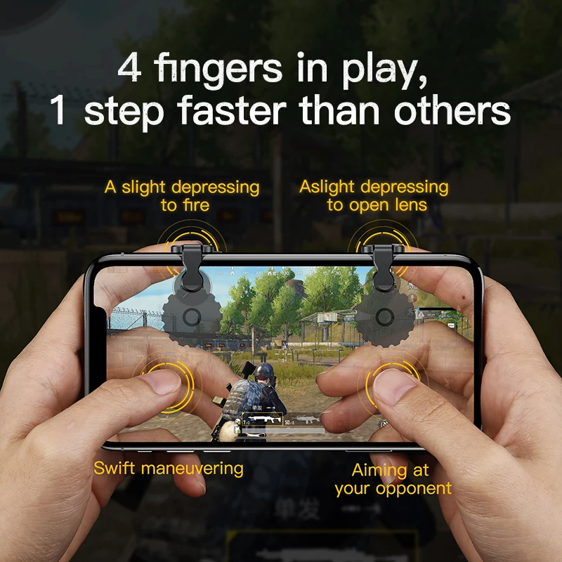 1 Pair Mobile Gaming Trigger Fire Button Aim Key Smart Phone Joysticks Controller L1R1 Cell Game Shooter For PUBG | Электроника