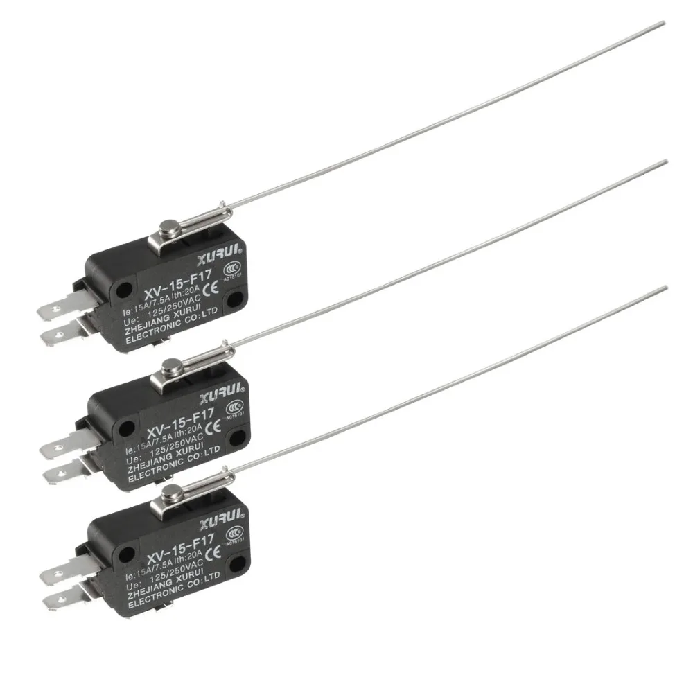 UXCELL 3Pcs Switches XV-15-F17 SPDT NO+NC Long Straight Lever Action Micro Switch for Car Electric Apparatus Instrument
UXCELL 3Pcs Switches XV-15-F17 SPDT NO+NC Long Straight Lever Action Micro Switch for Car Electric Apparatus Instrument