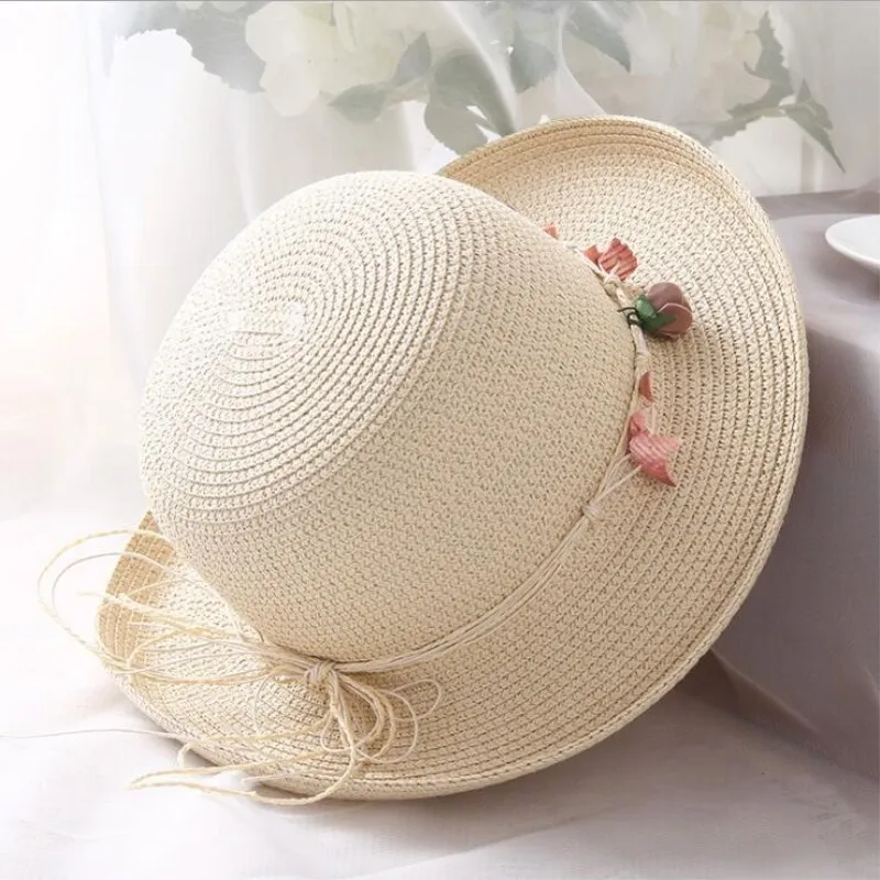 Seioum Flower Sun Hat For Women Panama Hat Wreath Straw Hat Ladies Summer Beach Cap
Seioum Flower Sun Hat For Women Panama Hat Wreath Straw Hat Ladies Summer Beach Cap