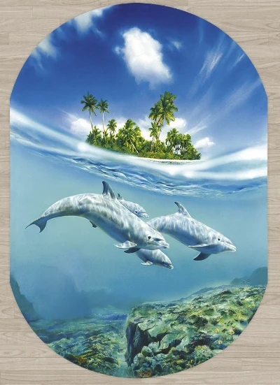 Else Tropical Island Under Blue Sea Swim Dolphins 3d Print Non Slip Microfiber Living Room Modern Oval Washable Area Rug Carpet
Else Tropical Island Under Blue Sea Swim Dolphins 3d Print Non Slip Microfiber Living Room Modern Oval Washable Area Rug Carpet