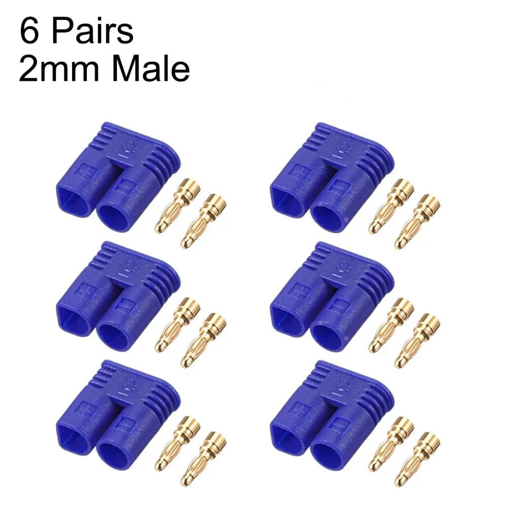 Uxcell 6pairs 2mm 5mm 6mm Male/Female/Set Blue/Red/Black Gold Plated Bullets Connector RC LIPO Battery ESC Motor New Device End
Uxcell 6pairs 2mm 5mm 6mm Male/Female/Set Blue/Red/Black Gold Plated Bullets Connector RC LIPO Battery ESC Motor New Device End