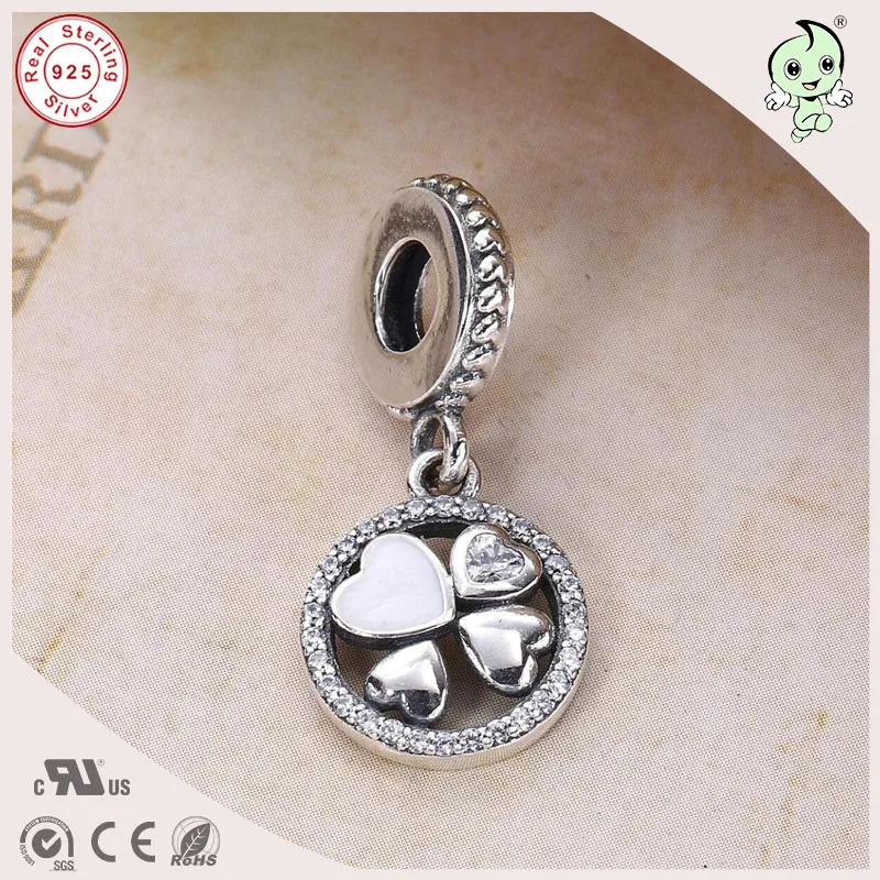 Good Quality New Collection Clover Design 925 Real Silver Hearts of Love Hanging Charm Fit Bracelet
Good Quality New Collection Clover Design 925 Real Silver Hearts of Love Hanging Charm Fit Bracelet