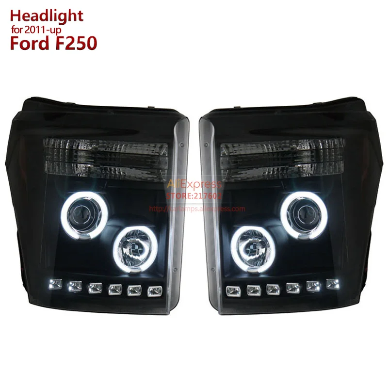 for Ford F250 LED Line light Angel Eye Projector Headlights Assembly fit 2011-up cars Bi-xenon Headlights HID lamps BLACK
for Ford F250 LED Line light Angel Eye Projector Headlights Assembly fit 2011-up cars Bi-xenon Headlights HID lamps BLACK