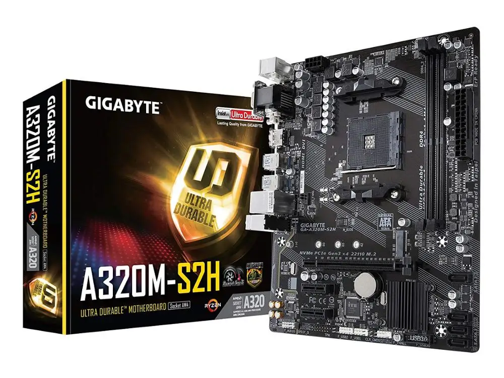 Gigabyte GA-A320M-S2H Оригинальный Новый системная плата AMD разъем LGA 1151 DDR4 USB3.0 SATA3.0 VGA + DVI + HDMI
Gigabyte GA-A320M-S2H Оригинальный Новый системная плата AMD разъем LGA 1151 DDR4 USB3.0 SATA3.0 VGA + DVI + HDMI