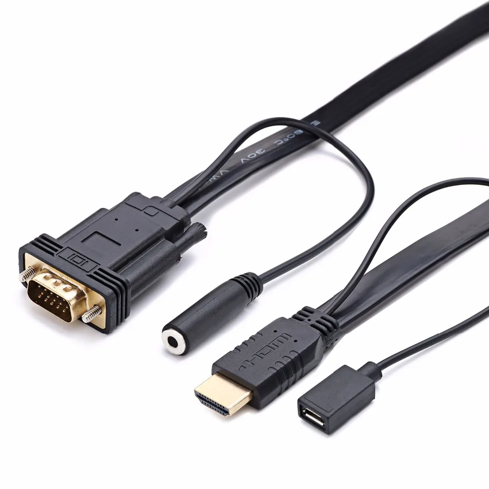 Кабель-адаптер hdmi-vga с аудио преобразователем и источником питания «штырь-гнездо» для ПК hdtv монитора 1080P
Кабель-адаптер hdmi-vga с аудио преобразователем и источником питания «штырь-гнездо» для ПК hdtv монитора 1080P