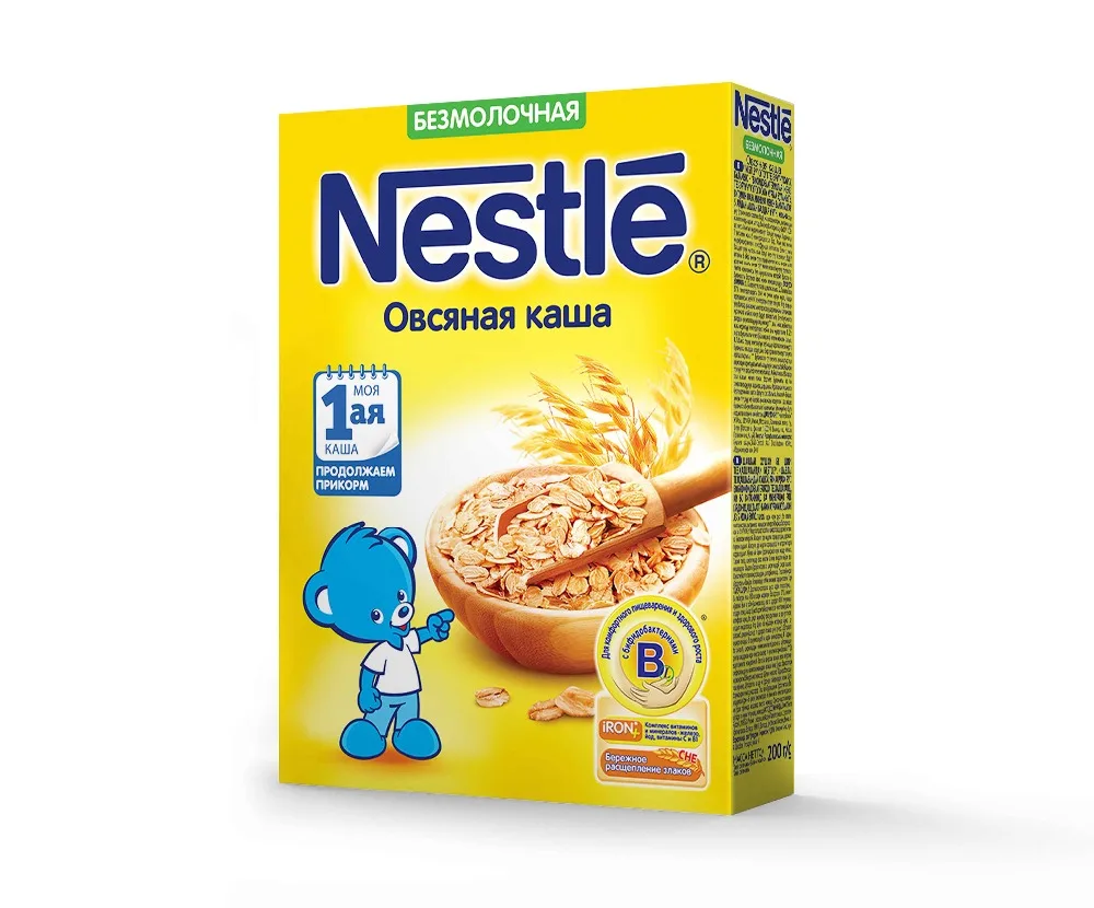 Nestle Безмолочная овсяная каша (с 5 месяцев) 200 г (Срок годности до 2019.05.02) | Мать и
