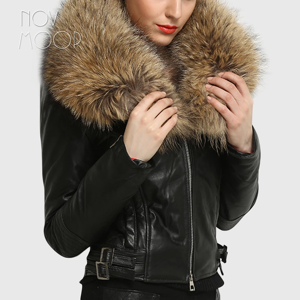 Winter women black yellow red genuine leather lambskin parka coat jacket real raccoon fur collar casaco feminino ropa LT2544
Winter women black yellow red genuine leather lambskin parka coat jacket real raccoon fur collar casaco feminino ropa LT2544