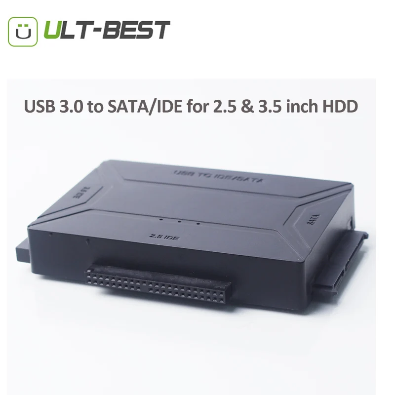 ULT-BEST USB to IDE SATA Converter Adapter Hard Drive Disk SATA to USB3.0 for 2.5/3.5/5.25 Optical Drive HDD SSD with Power
ULT-BEST USB to IDE SATA Converter Adapter Hard Drive Disk SATA to USB3.0 for 2.5/3.5/5.25 Optical Drive HDD SSD with Power