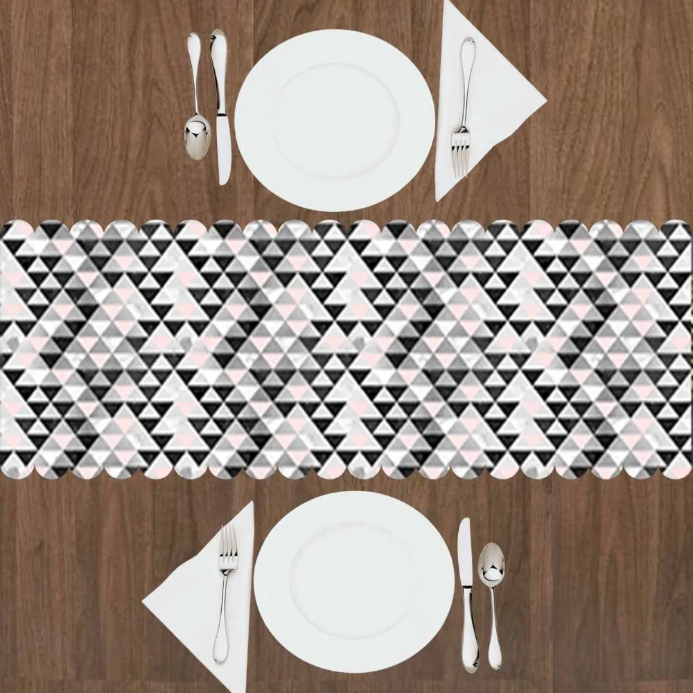 Else Nordec Pink Gray Black Triangles Geometric 3d Print Pattern Modern Table Runner for Kitchen Dining Room Tablecloth
Else Nordec Pink Gray Black Triangles Geometric 3d Print Pattern Modern Table Runner for Kitchen Dining Room Tablecloth