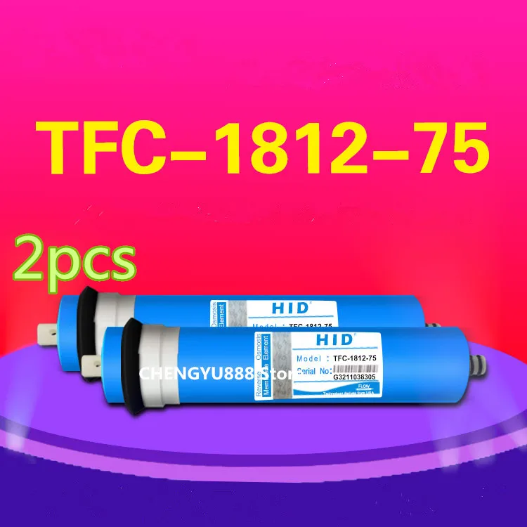 

Фильтр обратного осмоса 75 gpd HID TFC-1812 -75 г, мембранные фильтры для воды, картриджи для систем обратного осмоса, 2 шт.
