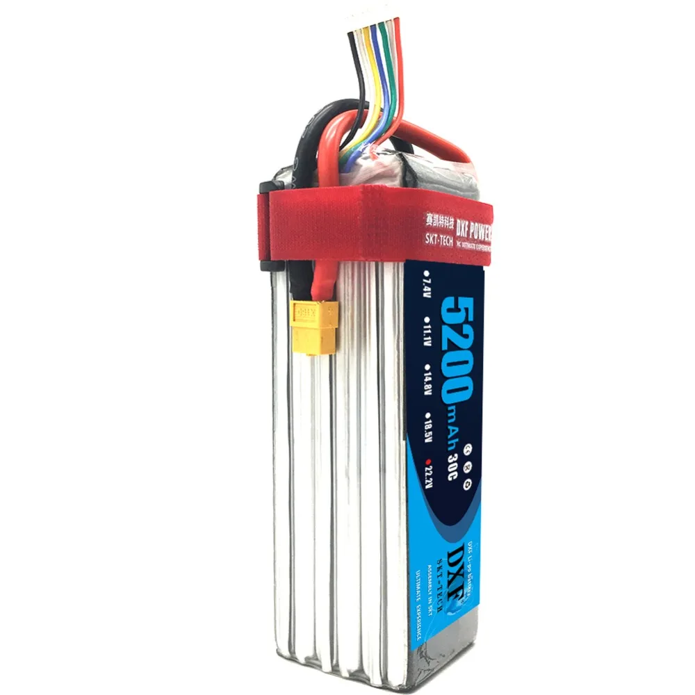 Аккумулятор DXF 6S Lipo 22,2 в 5200 мАч 30C Max60C для вертолета, радиоуправляемой модели, квадрокоптера, дрона
Аккумулятор DXF 6S Lipo 22,2 в 5200 мАч 30C Max60C для вертолета, радиоуправляемой модели, квадрокоптера, дрона