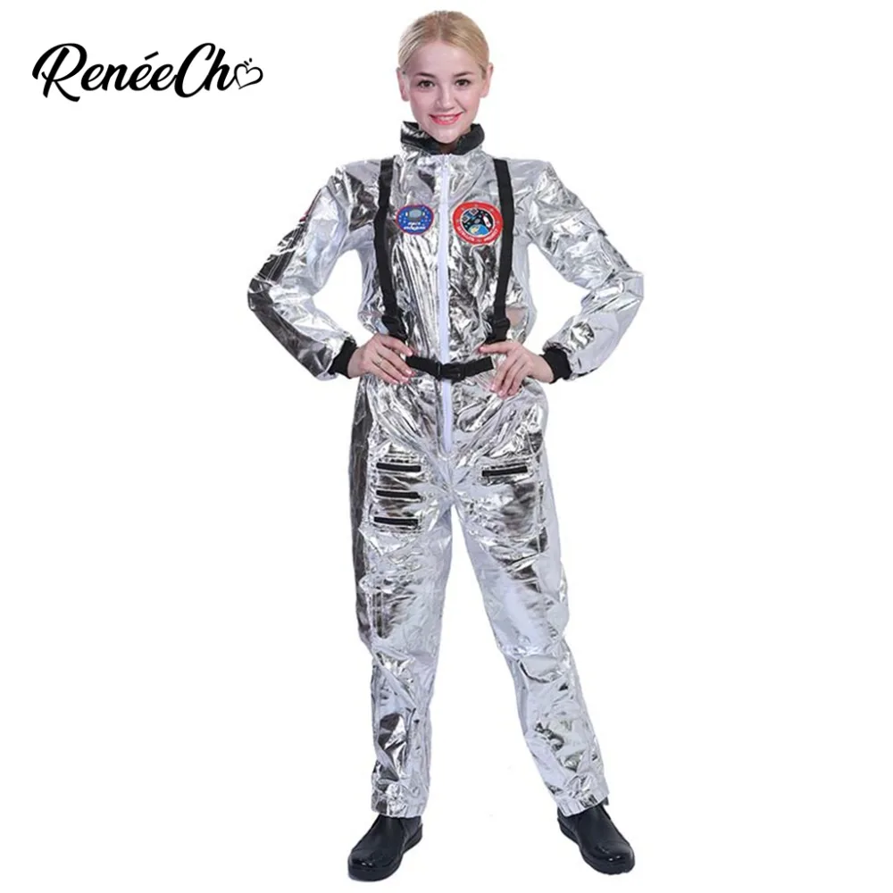 Halloween Costumes For Women Astronaut Costume Adult Sliver Cosplay Jumpsuit Lady Outer Space Cosplay Female Robot Alien Cosplay
Halloween Costumes For Women Astronaut Costume Adult Sliver Cosplay Jumpsuit Lady Outer Space Cosplay Female Robot Alien Cosplay