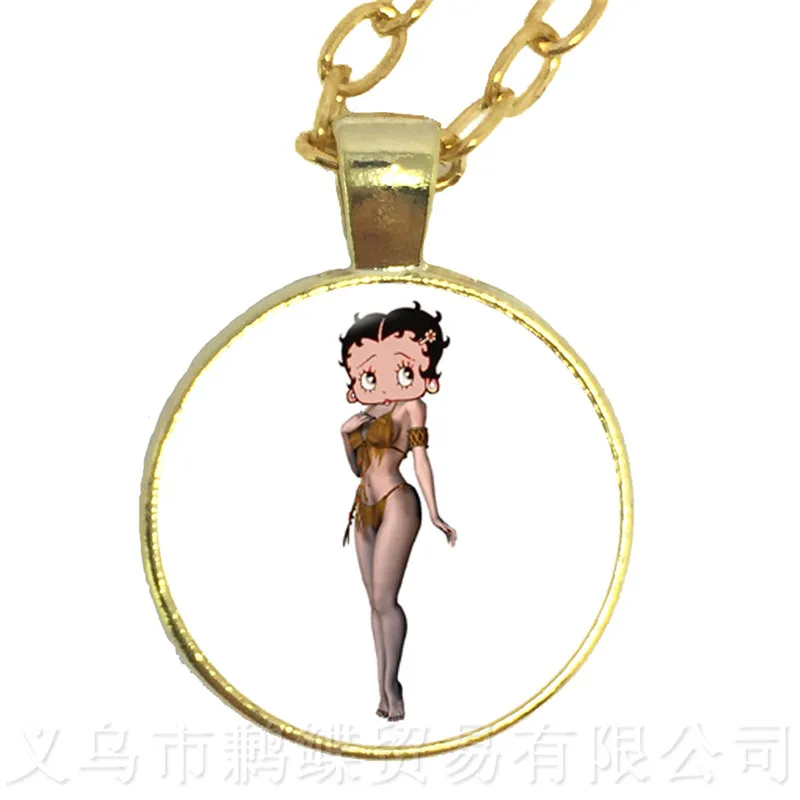 Trendy Fashion Betty Boop Pattern Glass Pendant Necklace Charm Sweater chain Glass Dome Handmade Jewelry For Gift
Trendy Fashion Betty Boop Pattern Glass Pendant Necklace Charm Sweater chain Glass Dome Handmade Jewelry For Gift