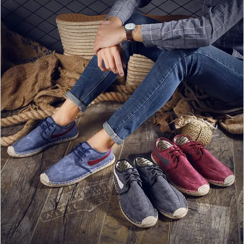 Male Espadrilles loafers Drving Flat shoes Zapatos mujer Embroidery Casual Shoes men lace up Fisherman Canvas Shoes LA-72
Male Espadrilles loafers Drving Flat shoes Zapatos mujer Embroidery Casual Shoes men lace up Fisherman Canvas Shoes LA-72