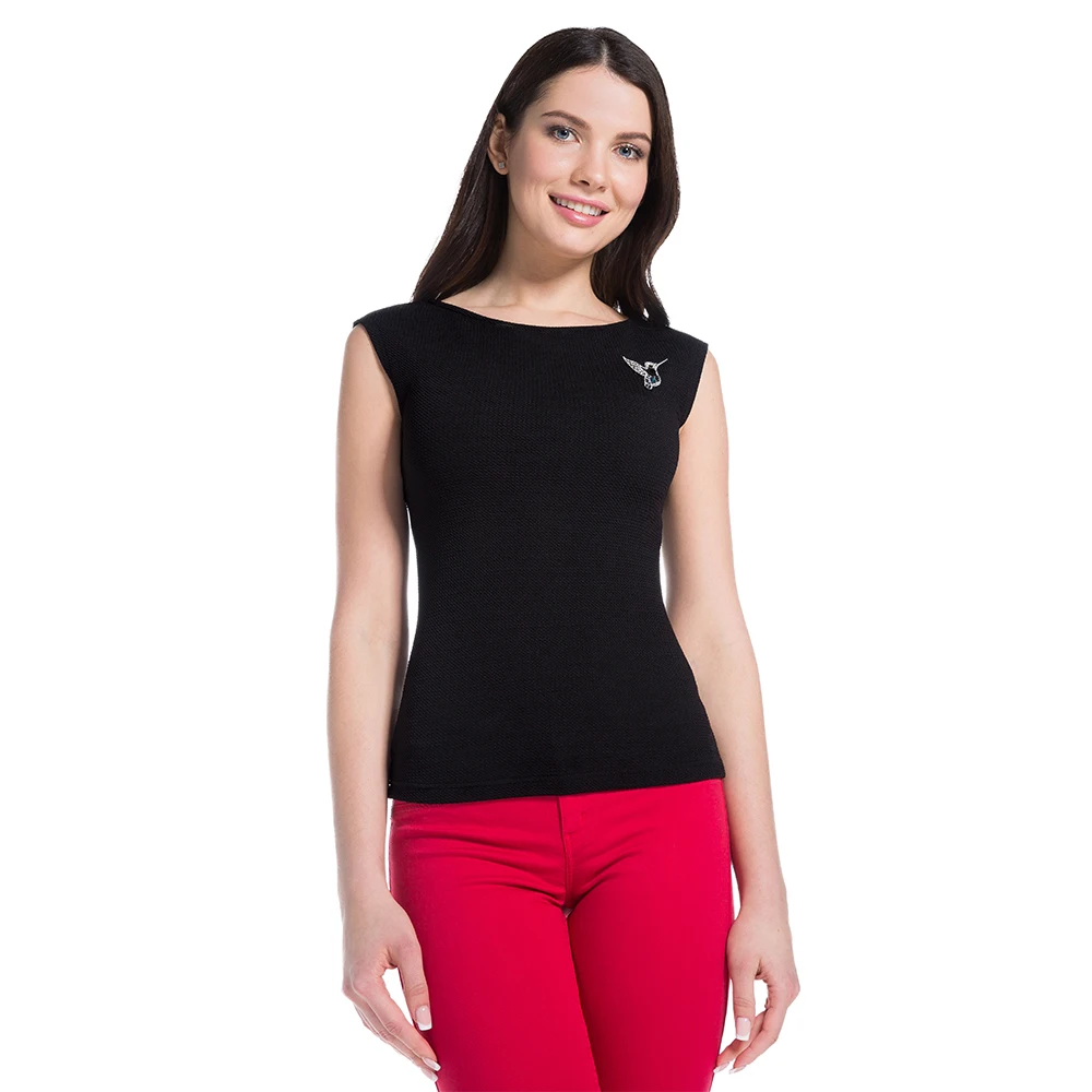 Топ Gloria Jeans облегающий с декором женский GKT001559|t shirt|jeans t shirtt shirts for women |