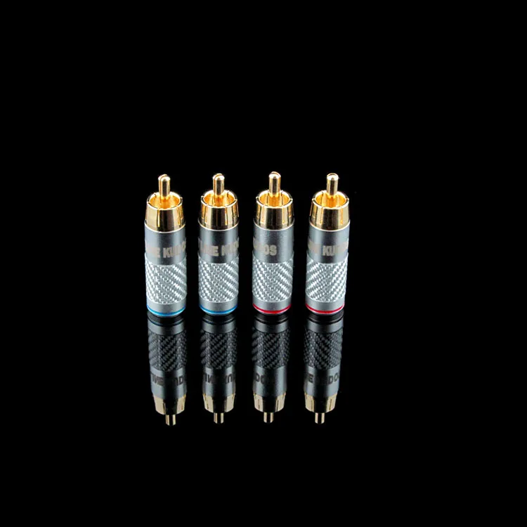 1 pair SLK silver gold plated RCA lotus plug Carbon fiber casing Audio RCA terminal
1 pair SLK silver gold plated RCA lotus plug Carbon fiber casing Audio RCA terminal