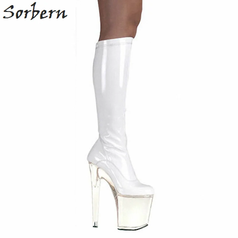 Sorbern Plataforma Boot Perspex High Heels Platform 20Cm Knee High Boots For Women Trendy Woman Plataforma Shoes Multi Colors
Sorbern Plataforma Boot Perspex High Heels Platform 20Cm Knee High Boots For Women Trendy Woman Plataforma Shoes Multi Colors