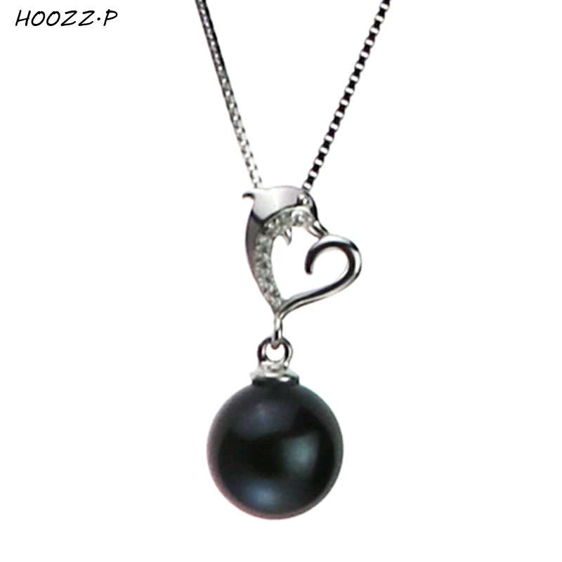 HOOZZ.P Sterling Silver Round 9-10mm Black Freshwater Cultured Pearl Pendant for women
HOOZZ.P Sterling Silver Round 9-10mm Black Freshwater Cultured Pearl Pendant for women