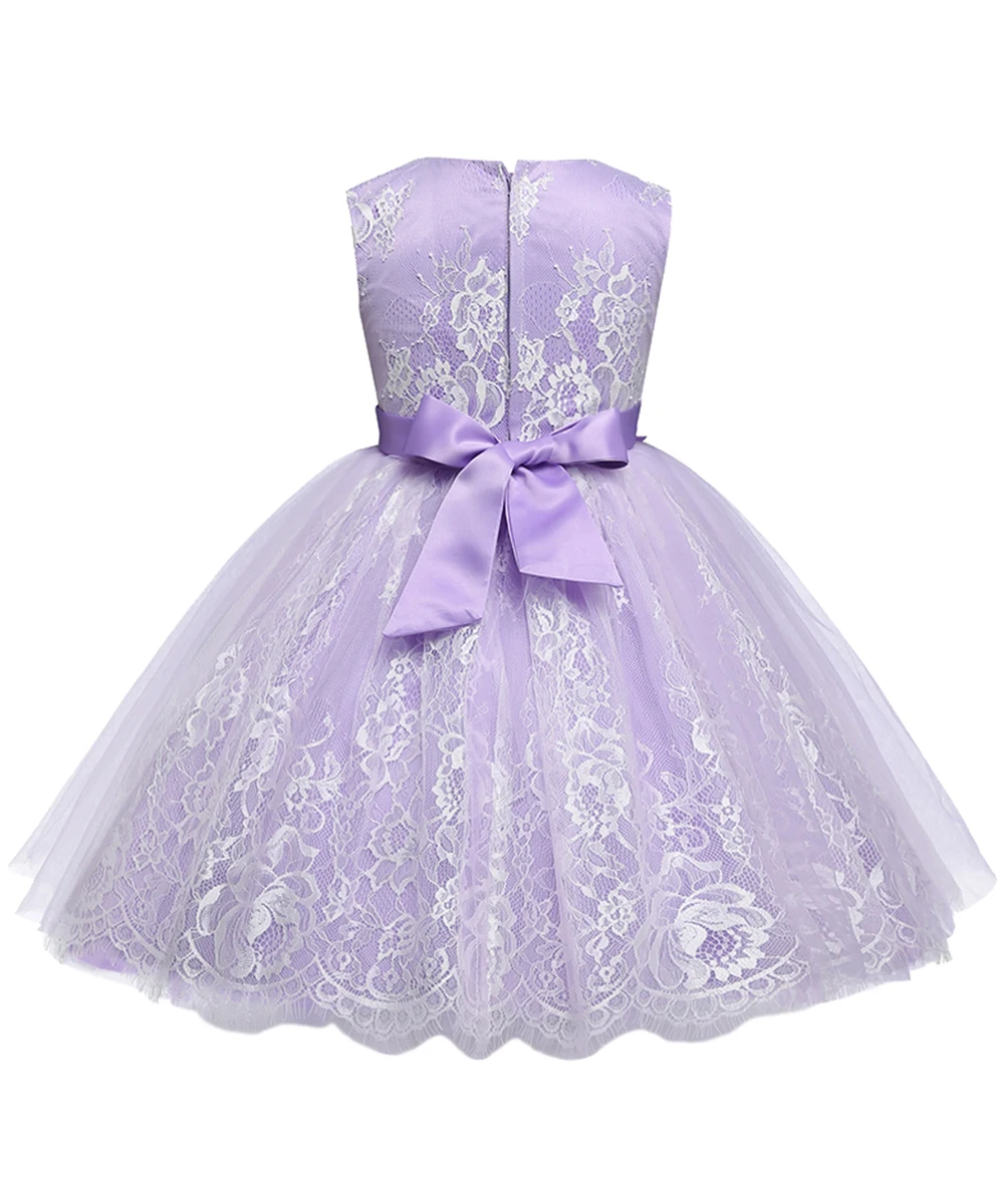 High Quality Knee-Length Flower Girls Dress With Ribbon Belt Charming Lace Bow Back Girls Evening Prom Dresses Real Photo
High Quality Knee-Length Flower Girls Dress With Ribbon Belt Charming Lace Bow Back Girls Evening Prom Dresses Real Photo