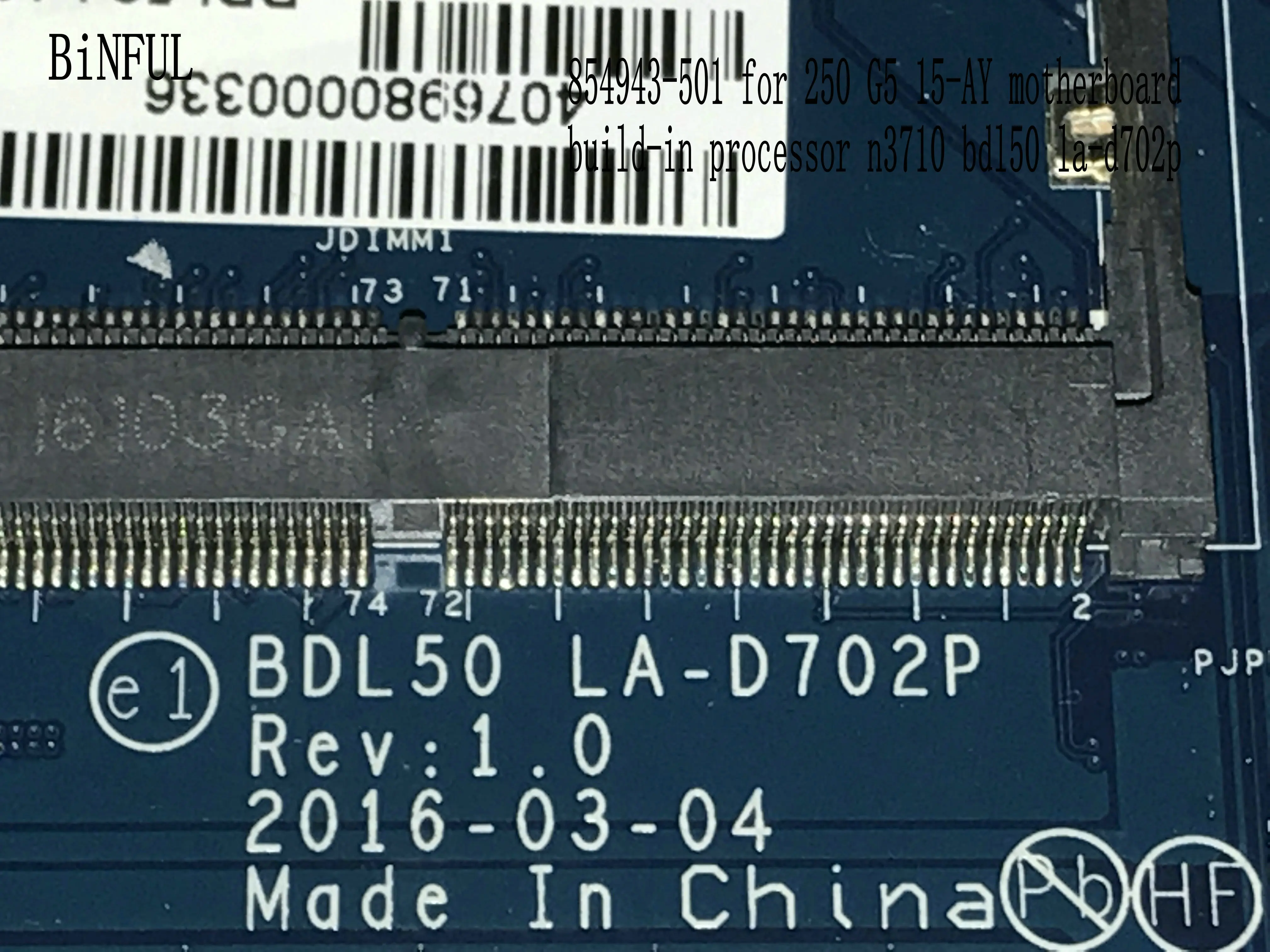 Быстрая доставка доступно 100% новая материнская плата BDL50 LA D702P для HP 15 AY