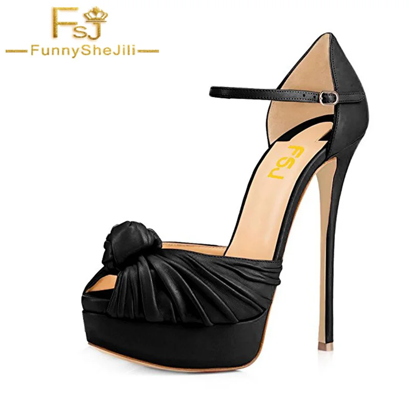 Elegant Platform D‘orsay Women Pumps Pleated Bow Super High Stiletto Heels Lady Ankle Buckle Strap Sandals Party Big Size 15 16
Elegant Platform D‘orsay Women Pumps Pleated Bow Super High Stiletto Heels Lady Ankle Buckle Strap Sandals Party Big Size 15 16