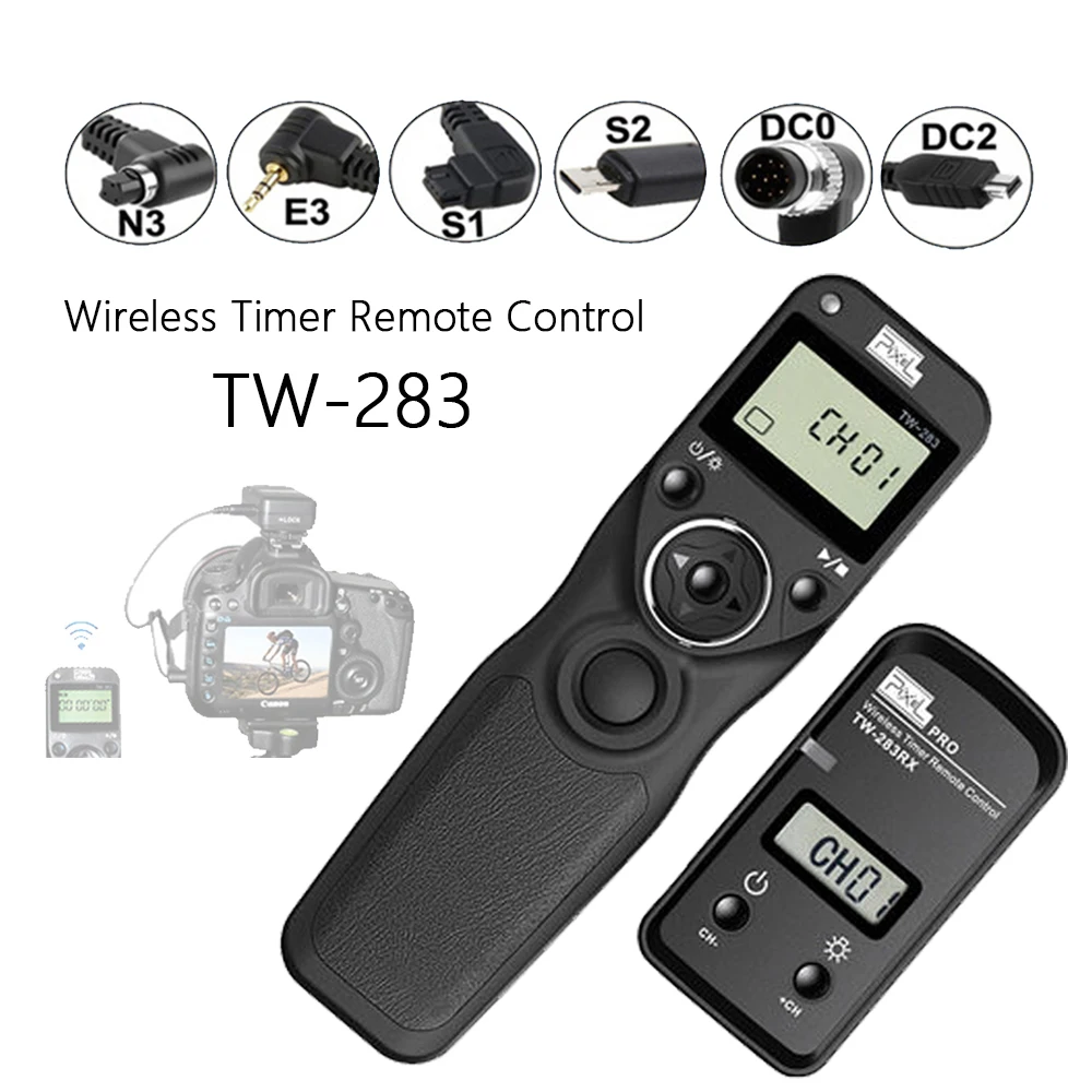 Pixel TW-283 Wireless Timer Remote Control Shutter Release (DC0 DC2 N3 E3 S1 S2) Cable For Canon Nikon Sony Camera TW283 VS RC-6
Pixel TW-283 Wireless Timer Remote Control Shutter Release (DC0 DC2 N3 E3 S1 S2) Cable For Canon Nikon Sony Camera TW283 VS RC-6
