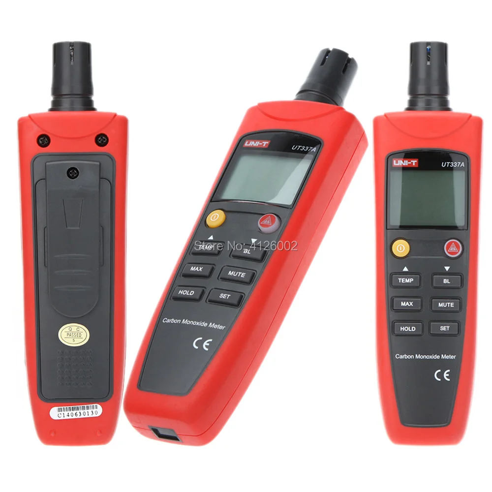 UNI-T UT337A CO Meter; Carbon Monoxide Tester, Audio Alert/Virtual Alert/Sensor Self-Test, Display Backlight
UNI-T UT337A CO Meter; Carbon Monoxide Tester, Audio Alert/Virtual Alert/Sensor Self-Test, Display Backlight