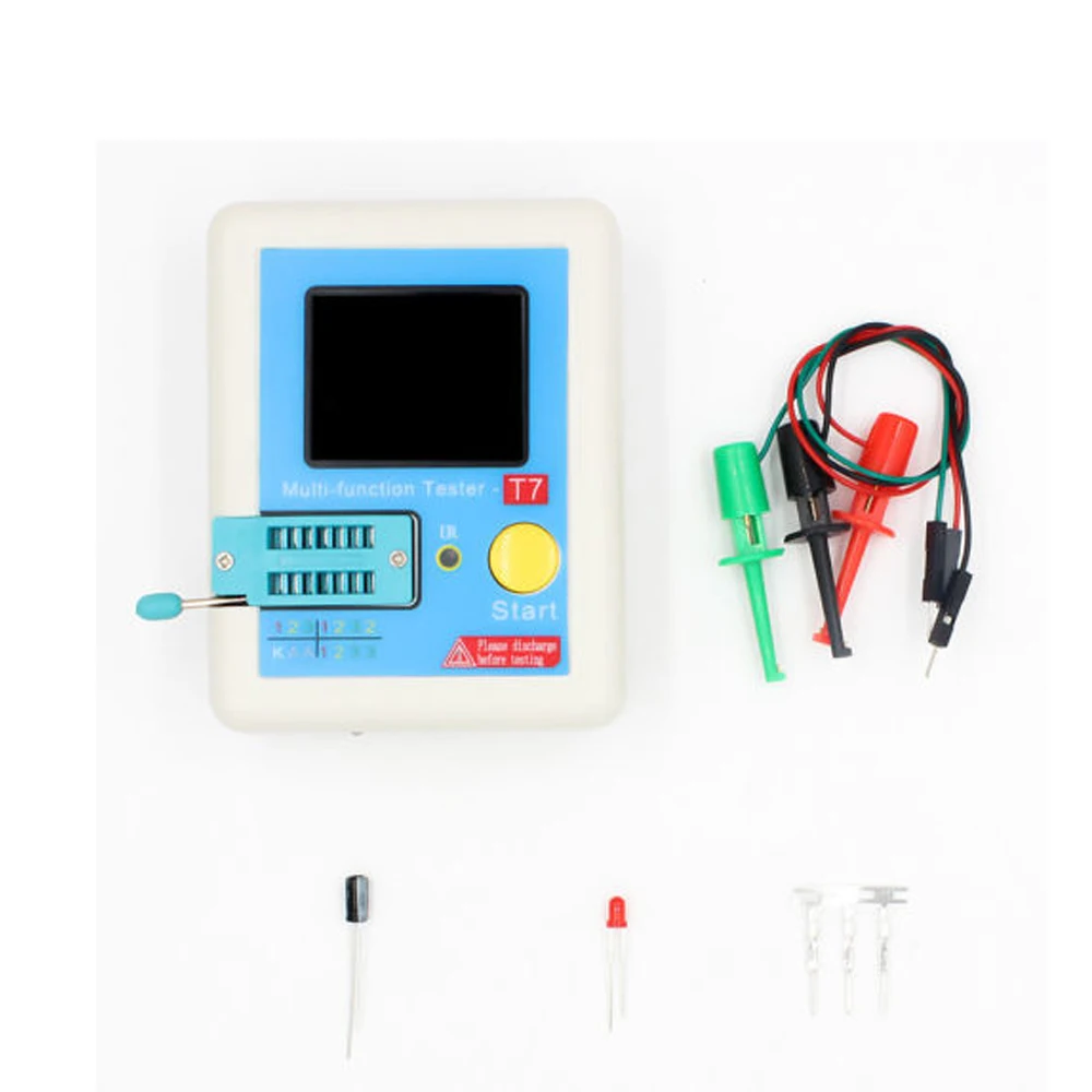 T7 Transistor Tester Diode Triode Capacitance Inductor Meter LCR ESR meter NPN PNP MOSFET IR Multifunction tester multimeter
T7 Transistor Tester Diode Triode Capacitance Inductor Meter LCR ESR meter NPN PNP MOSFET IR Multifunction tester multimeter