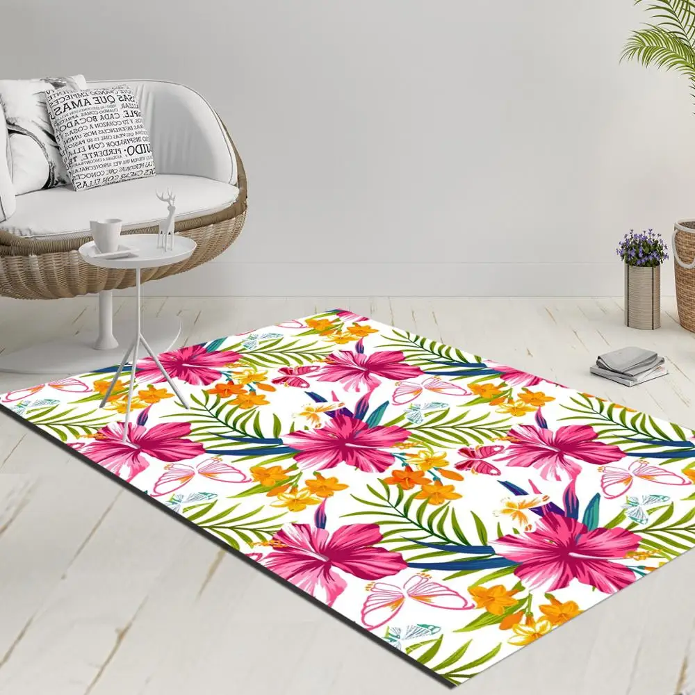 Else White Floor Tropical Pink Yellow Flowers Green Leaves 3d Print Anti Slip Kilim Washable Decorative Kilim Rug Modern Carpet
Else White Floor Tropical Pink Yellow Flowers Green Leaves 3d Print Anti Slip Kilim Washable Decorative Kilim Rug Modern Carpet
