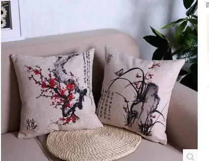 Chinese Style ink paiting plants cushion cover throw pillow case vintage pillow cover for backrest traditional cover for pillow
Chinese Style ink paiting plants cushion cover throw pillow case vintage pillow cover for backrest traditional cover for pillow