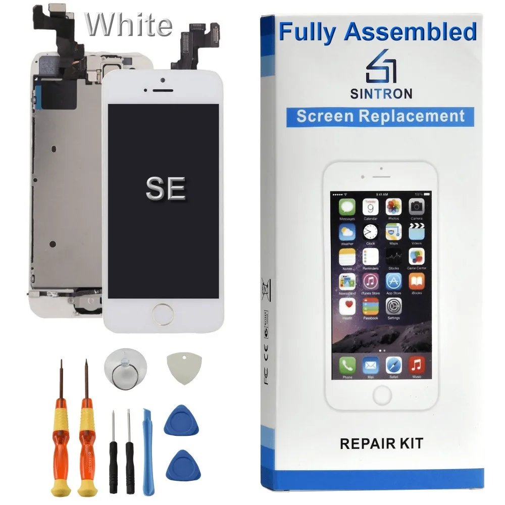 Sintron OEM For iPhone SE Screen Replacement Fully Assembled White Panel Display Including Original Parts With Free Repair Tools
Sintron OEM For iPhone SE Screen Replacement Fully Assembled White Panel Display Including Original Parts With Free Repair Tools