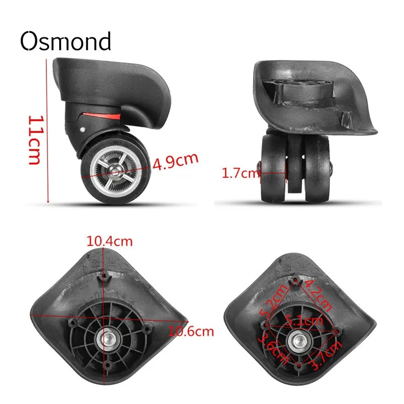 Osmond 1 пара запасные части для багажа колеса чемодан аксессуары ремонта тележка