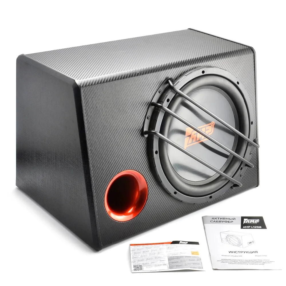 AMP L12SB Универсальный 12 дюймовый автомобильный сабвуфер Max 500 Вт HIFI активный
