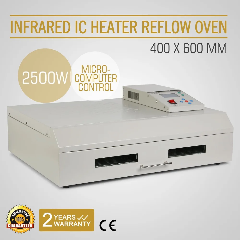 Reflow Soldering Machine T962C Reflow Oven 2800W 400 x 600 mm Infrared Heater Soldering Machine Automatic (T962C)
Reflow Soldering Machine T962C Reflow Oven 2800W 400 x 600 mm Infrared Heater Soldering Machine Automatic (T962C)