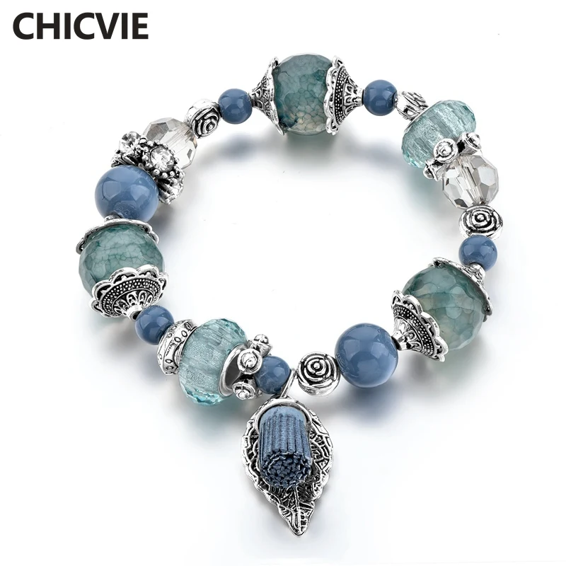 CHICVIE Blue Color Leaves Stainless Steel Bracelets & Bangles Charms For Women Jewelry Making Beads Crystal Bracelet SBR170043
CHICVIE Blue Color Leaves Stainless Steel Bracelets & Bangles Charms For Women Jewelry Making Beads Crystal Bracelet SBR170043