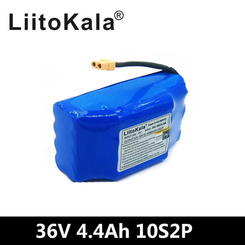 

LiitoKala 36V 4.4ah Lithium Battery High Drain 2 wheel Electric Scooter Balancing Battery For Self-balancing Fit 6.5 "7"