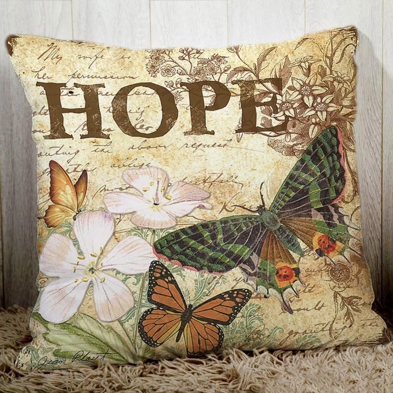 Vintage butterfly printed couch cushion cover Retro home decorative pillow case polyester sofa pillowcase seat back cushions QX
Vintage butterfly printed couch cushion cover Retro home decorative pillow case polyester sofa pillowcase seat back cushions QX