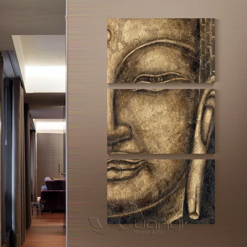 Картина маслом Будда лицо Статусная картина постер Холст Настенная для гостиной