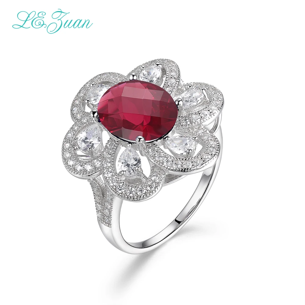L&zuan 925 Sterling Silver Fine Jewelry Ring 3.62ct Ruby Gemstone Red stone Prong Setting Rings For Women Bijoux Femme R0042-W01
L&zuan 925 Sterling Silver Fine Jewelry Ring 3.62ct Ruby Gemstone Red stone Prong Setting Rings For Women Bijoux Femme R0042-W01