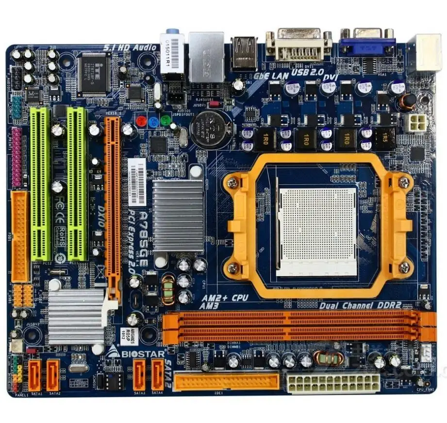 Для Biostar A785GE оригинальная б/у настольная материнская плата разъем AM2 DDR2 SATA2 USB2.0 |
