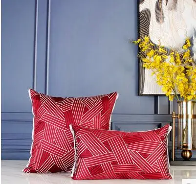 45x45M 100% cotton red geometric striped pattern sofa cushion covers decorative pillow cover sofa pillowcase house decoration
45x45M 100% cotton red geometric striped pattern sofa cushion covers decorative pillow cover sofa pillowcase house decoration