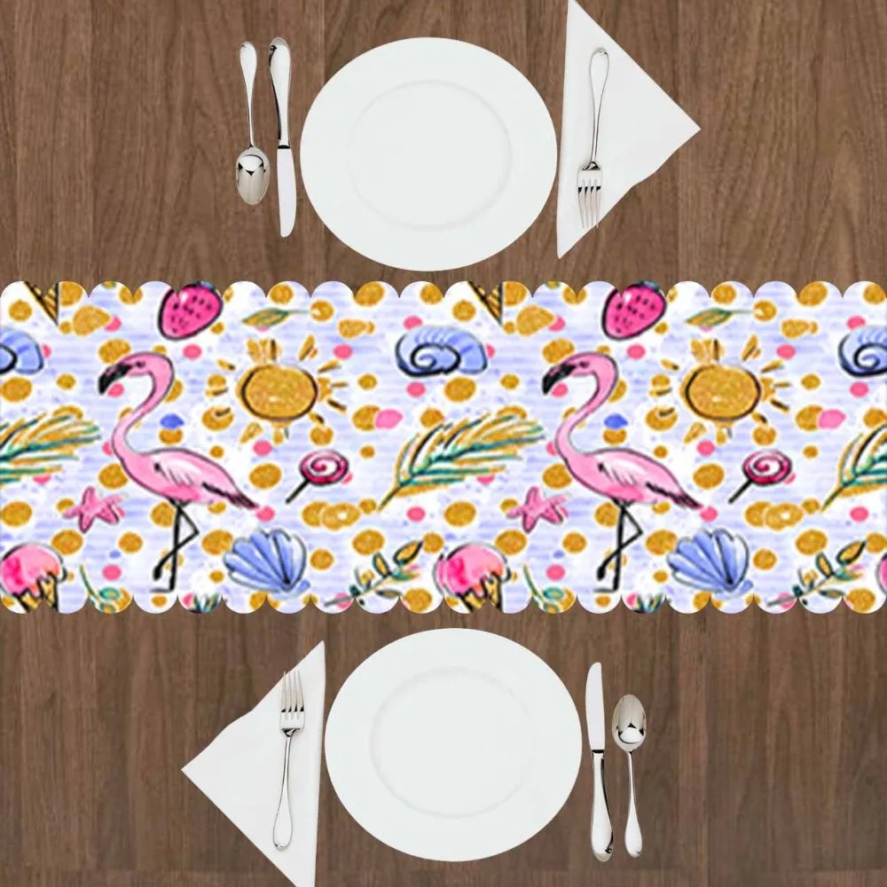 Else Pink Flamingo Summer Sun Sea Shells Candy 3d Print Pattern Modern Table Runner for Kitchen Dining Room Tablecloth
Else Pink Flamingo Summer Sun Sea Shells Candy 3d Print Pattern Modern Table Runner for Kitchen Dining Room Tablecloth